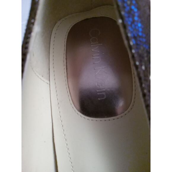 Calvin Klein Women' s Size 8 Heeled Pumps Office Classic Pointed Toe Brown - Picture 3 of 10